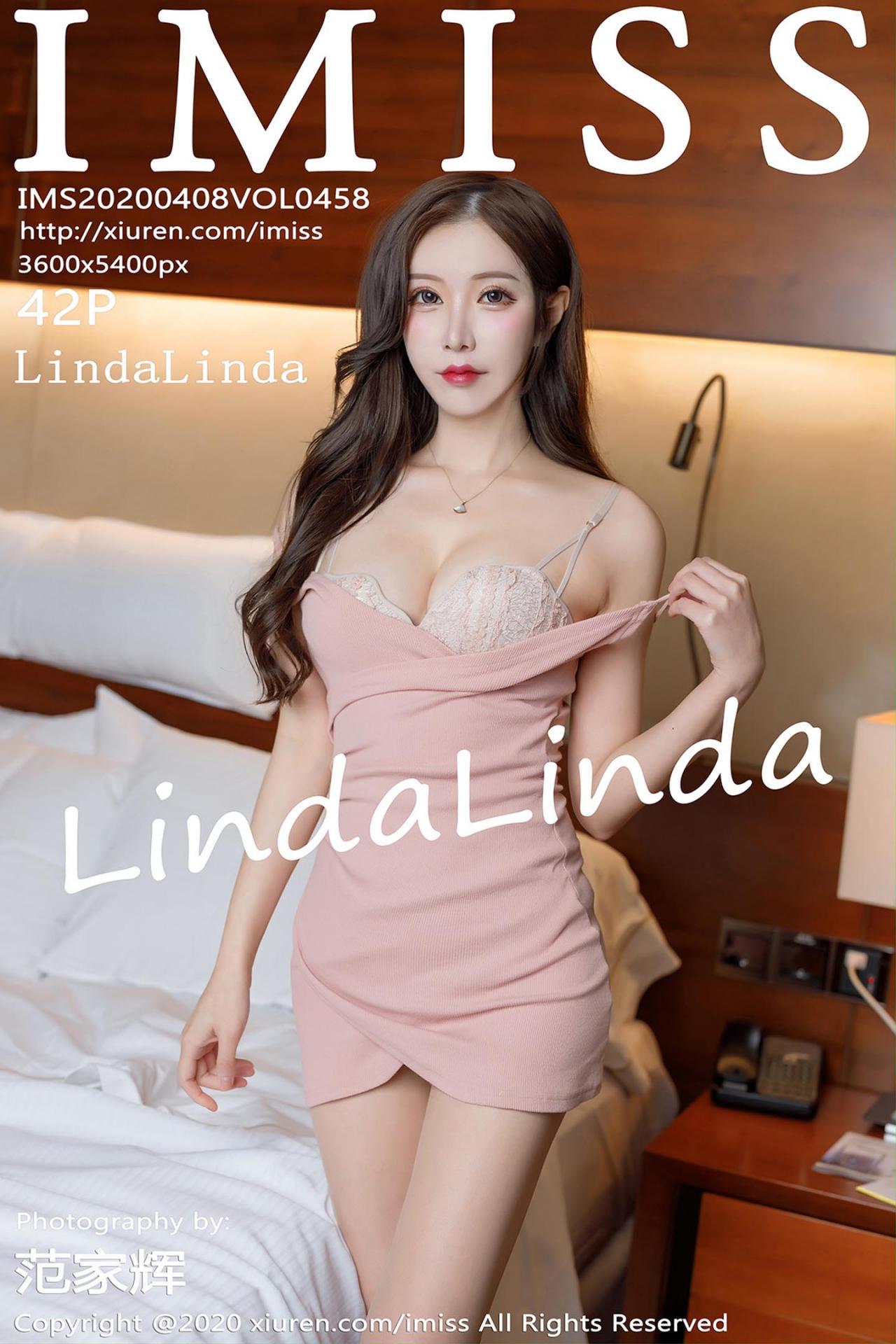 [IMISS爱蜜社] 2020.04.08 VOL.458 LindaLinda 粉色的吊裙与朦胧丝袜 [42+1P]